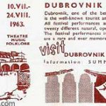 Dubrovnik Summer Festival Advert from 1963